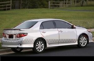 Накладка на задній бампер (під фарбування) для Toyota Corolla 2007-2013 років