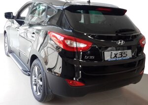 Бокові пороги Line (2 шт., алюміній) для Hyundai IX-35 2010-2015рр