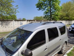 Рейлінги чорні Чавунні ніжки для Renault Logan MCV 2005-2013 рр