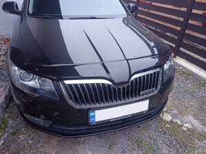 Дефлектор капота 2013-2015 (EuroCap) для Skoda Superb рр