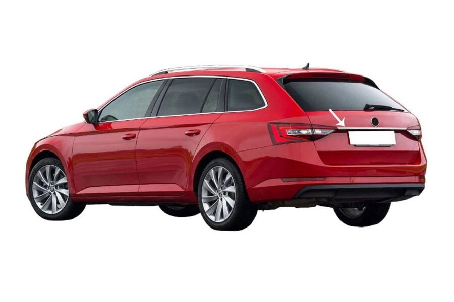 Планка над номером SW (нерж) для Skoda Superb 2016-2024 рр від компанії Digital Designs Ukraine - фото 1