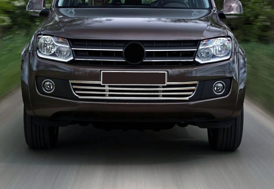 Решітка в бампер (нерж) для Volkswagen Amarok 2010-2022 рр від компанії Digital Designs Ukraine - фото 1