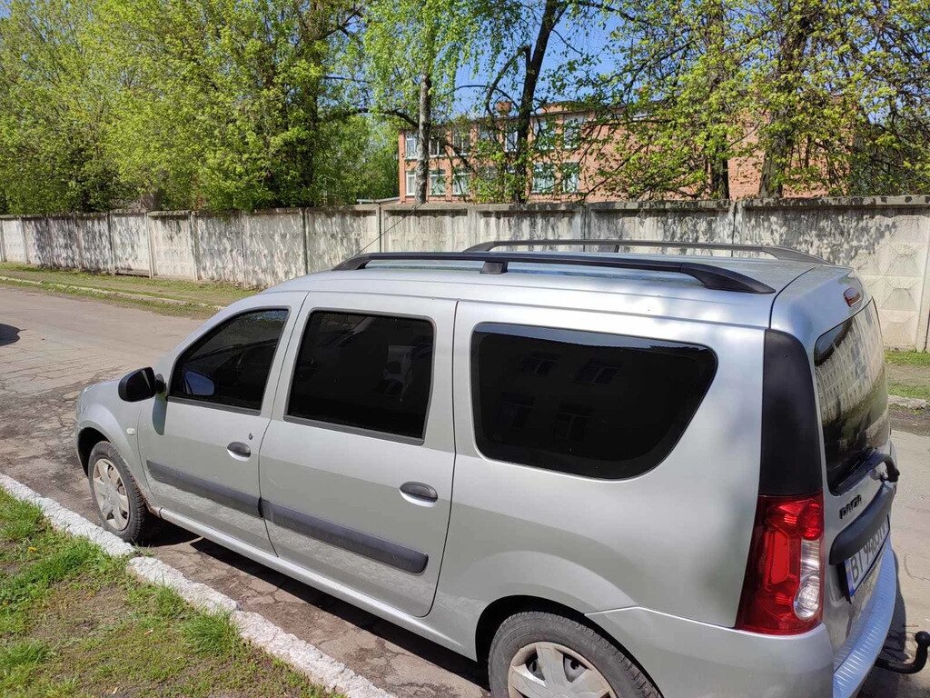 Рейлінги чорні Металеві ніжки для Dacia Logan MCV 2004-2014 рр від компанії Digital Designs Ukraine - фото 1