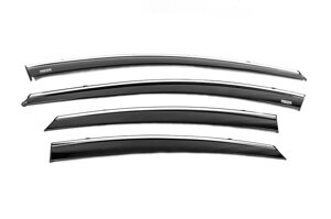 Вітровики з хромом (4 шт, Niken) для Hyundai Elantra 2011-2015 рр