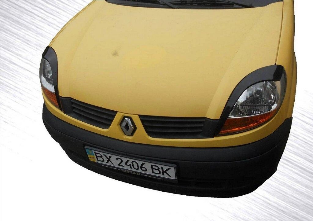 Війки (2 шт., Чорний ABS) Чорний глянець для Renault Kangoo 1998-2008 рр від компанії Digital Designs Ukraine - фото 1