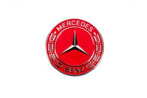 Заглушка замість емблеми на капот Mercedes (червона, 57мм) для Тюнінг Mercedes