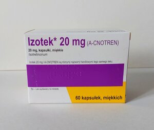 Ізотек 20 мг 60 шт акнетін роаккутан від акнетін Izotek