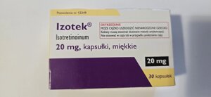 Ізотек 20 мг 30шт акнетін роаккутан від акне акнетін акнетин