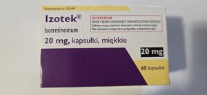 Ізотек 20 мг 60 шт акнетін роаккутан від акнетін Izotek