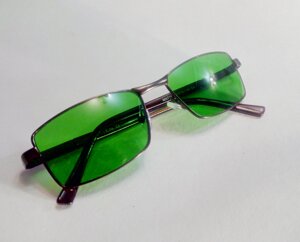 Глаукомні окуляри із зеленими скляними лінзами для зору під час прасування сонцезахисні