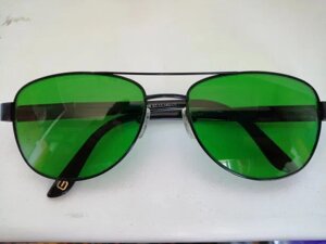 Глаукомні окуляри для зору захисні із зеленими скляними лінзами сонцезахисні