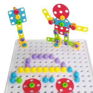 3D Пазл TU LE HUI Creativ Puzzle конструктор Болтовая мозаика с электроотверткой 4 в 1 193 шт (SYN0598)