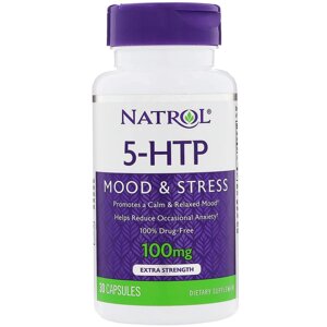 5-гідроксі L-триптофан (5-НТР) Natrol 100 мг 30 кап. (3320)