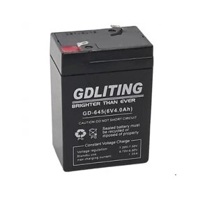 Акумулятор олив'яно-кислотний GDLITING GD-645 6 V 4.0 Ah (3_00394)