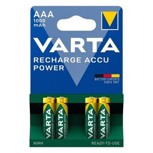 Акумуляторні батарейки AAA VARTA ACCU AAA 1000 mah BLI 4 шт (READY 2 USE)