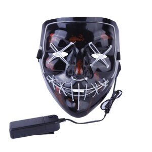 Аксесуар на вечірки SUNROZ Neon LED Mask світлодіодна маска Білий (SUN3169)