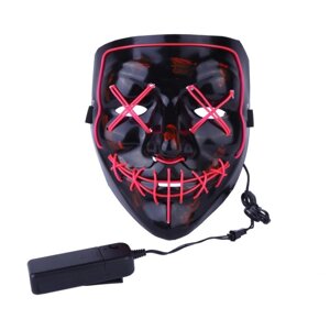 Аксесуар на вечірки SUNROZ Neon LED Mask світлодіодна маска Рожевий (SUN3170)