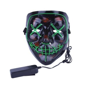 Аксесуар на вечірки SUNROZ Neon LED Mask світлодіодна маска Зелений (SUN3171)