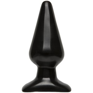 Анальна пробка без вібрації Doc Johnson Smooth Classic Large — Black 140*57 мм (SO2781)