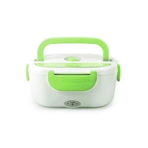 Автомобільний ланч-бокс SUNROZ Electronic Lunchbox контейнер для їжі з підігрівом 12В Біло-Зелений (SUN5602)