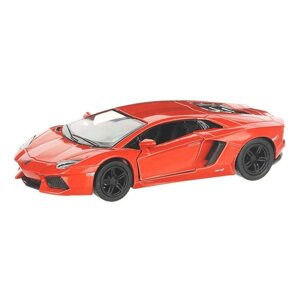 Автомодель легкова LAMBORGHINI AVENTADOR LP 700-4 5" Kinsmart KT5355W інерційна, масштаб 1:38 Жовтогарячий