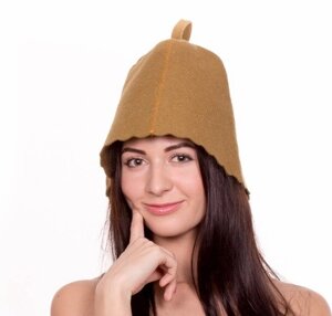 Банна шапка Luxyart, натуральний войлок, коричневий (LA-1000)