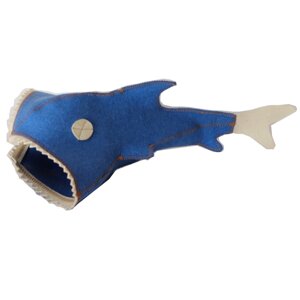 Банна шапка Luxyart "Риба" натуральний войлок, синій (LA-177)