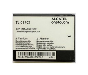 Батарея alcatel/TCL tli017C1 OT5027B dawn OT4060O streak OT4060A ideal OT5017 pixi 3 4.5 4G (2000000035949)