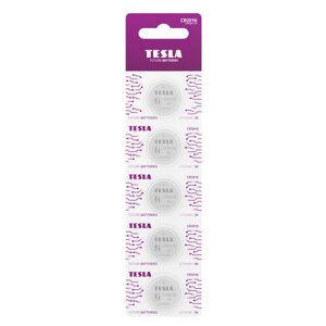 Батарейки tesla CR 2016 / blister FOIL 5 шт.