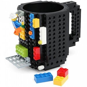 Чашка-конструктор SUNROZ в стилі "Lego" Чорний (SUN3780_1)