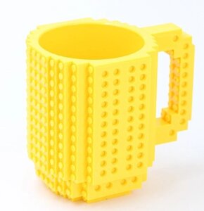 Чашка-конструктор SUNROZ в стилі "Lego" Жовтий (SUN3781)
