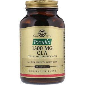 CLA для зниження ваги Solgar Tonalin CLA 1300 mg 60 Softgels