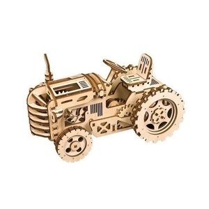 Дитячий дерев'яний 3D конструктор Robotime LK401 Трактор (5847-19365)