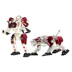 Дитячий ігровий трансформер JUNFA E2001-8 робот + животний Червоний собака