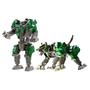 Дитячий ігровий трансформер JUNFA E2001-8 робот + животний Зелений собака