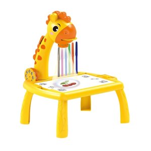 Дитячий стіл для малювання UKC з підсвіткою і проєкцією малюнків Жовтий