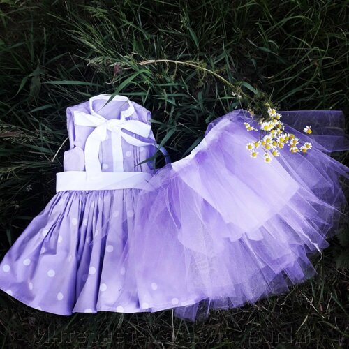 Дитяча сукня-трансформер SUNROZ MiniSize зі знімною фатиновой спідничкою Бузковий (SUN0848)