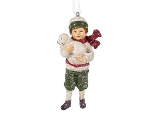 Ялинкова фігурка Christmas Boy зі цуценям Lefard AL186503