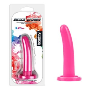 Фалоїмітатор рожевий для страпона Lovetoy Silicone Holy Dong Small 4.5