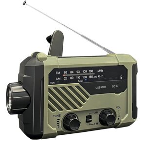 Ліхтар кемпінговий з динамо-радіо повербанком KAYINOW 290 FM / AM 2000 mAh (10560-56741)