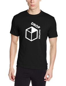 Футболка droppartner merch з принтом M / 48 чорна (sun_dp001M)