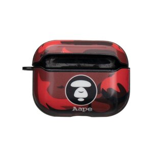 Футляр для навушників Airpods Pro Glossy Brand Aape red