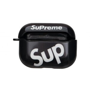 Футляр для навушників Airpods Pro Glossy Brand Sup black