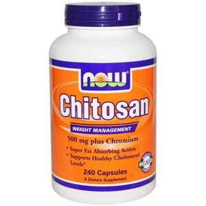 Хитозан NOW Foods Chitosan 500 mg Plus Chromium 240 Caps
