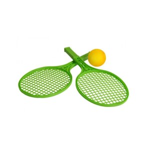 Ігровий набір для гри в теніс ТехноК 0373TXK 2 ракетки + пом'ячик Зелений