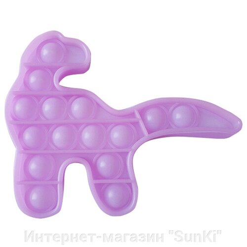 Іграшка-антистрес Pop It Люмінесцентний Фіолетовий Динозавр