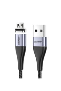 Кабель магнітний Ugreen Magnetic USB Cable Micro USB 1 м Чорний