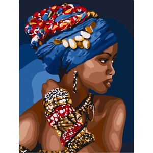 Картина за номерами Bambi "African woman" 10369-NN 30х40 см