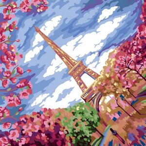 Картина за номерами Danko Toys "Весна в Парижі" KpNe-02-02 40х40 см
