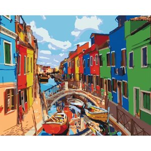 Картина за номерами Ідейка Міський пейзаж "Краски Міста" 40х50 см KHO3502